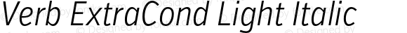 Verb ExtraCond Light Italic