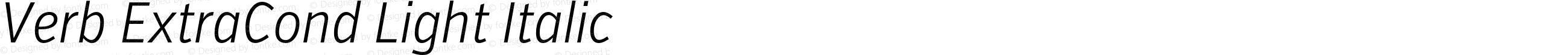 Verb ExtraCond Light Italic