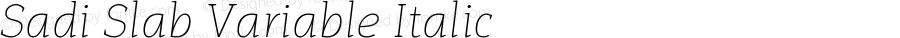 Sadi Slab Variable Italic