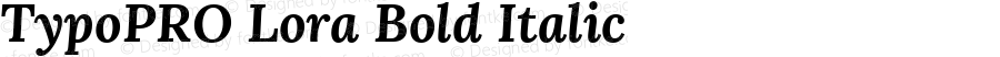 TypoPRO Lora Bold Italic