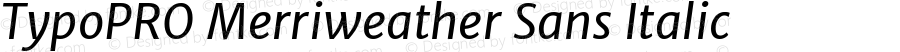 TypoPRO Merriweather Sans Italic