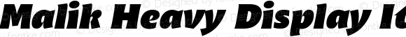 Malik Heavy Display Italic