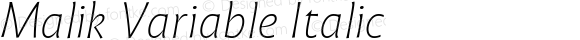 Malik Variable Italic