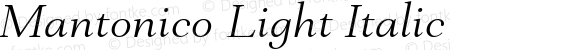 Mantonico Light Italic