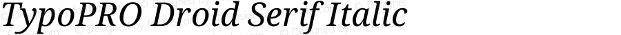 TypoPRO Droid Serif Italic