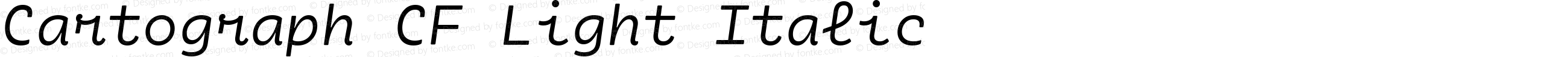 Cartograph CF Light Italic