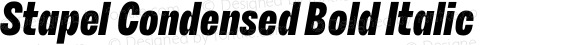 Stapel Condensed Bold Italic