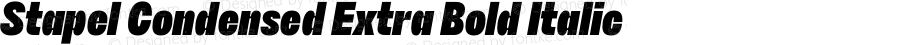 Stapel Condensed Extra Bold Italic