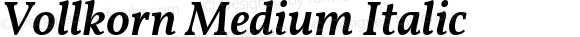 Vollkorn Medium Italic