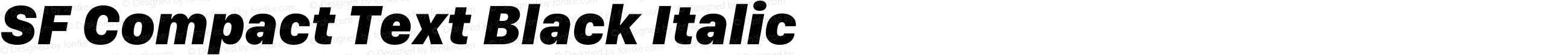 SF Compact Text Black Italic