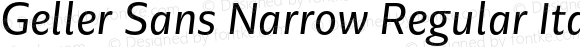 Geller Sans Narrow Regular Italic
