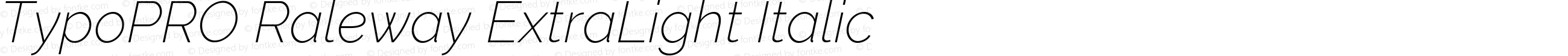 TypoPRO Raleway ExtraLight Italic