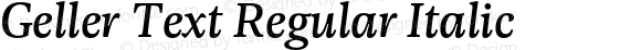 Geller Text Regular Italic