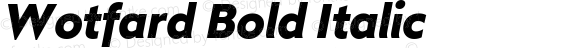 Wotfard Bold Italic