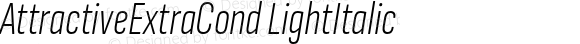 AttractiveExtraCond LightItalic