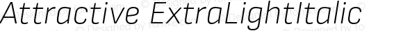 Attractive ExtraLightItalic