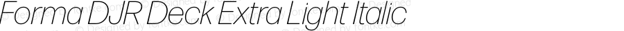 FormaDJRDeck ExLight Italic