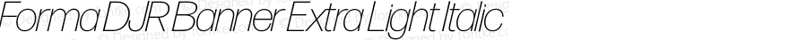 FormaDJRBanner ExLight Italic