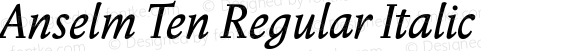 Anselm Ten Regular Italic