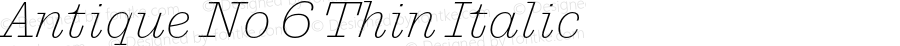 AntiqueNo6-ThinItalic