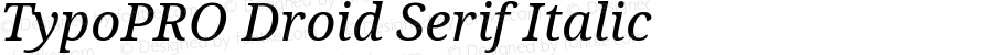 TypoPRO Droid Serif Italic