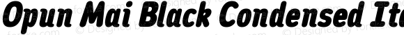 Opun Mai Black Condensed Italic