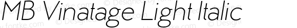 MB Vinatage Light Italic