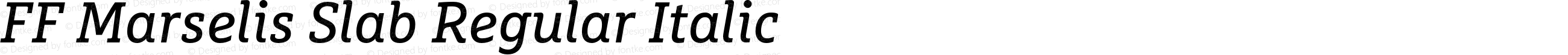 FF Marselis Slab Regular Italic