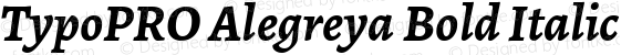 TypoPRO Alegreya Bold Italic