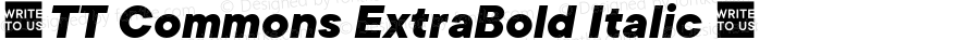 ☠TT Commons ExtraBold Italic ☠
