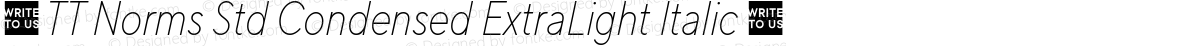 ☠TT Norms Std Condensed ExtraLight Italic ☠