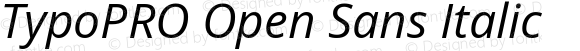 TypoPRO Open Sans Italic