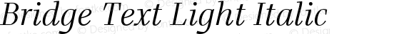 Bridge Text Light Italic