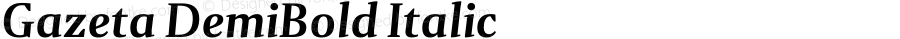 Gazeta DemiBold Italic