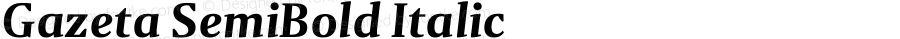 Gazeta SemiBold Italic