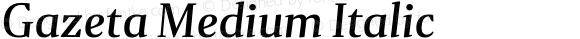 Gazeta Medium Italic