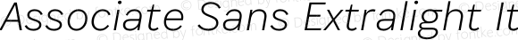 Associate Sans Extralight Italic