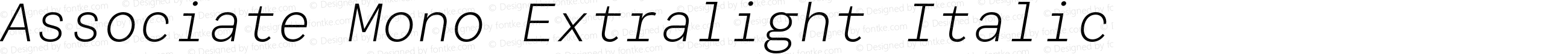 Associate Mono Extralight Italic