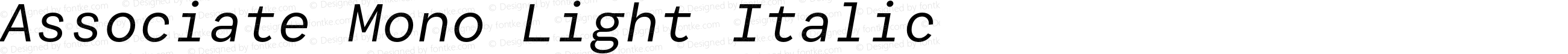 Associate Mono Light Italic