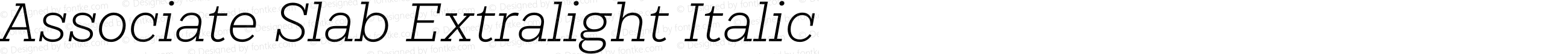 Associate Slab Extralight Italic