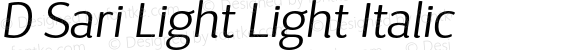 D Sari Light Light Italic