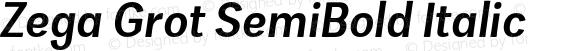 Zega Grot SemiBold Italic