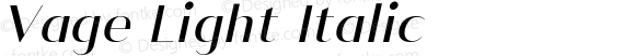 Vage Light Italic