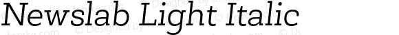 Newslab Light Italic