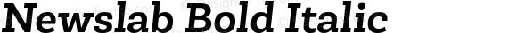Newslab Bold Italic