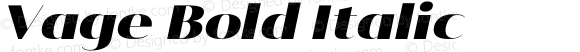 Vage Bold Italic