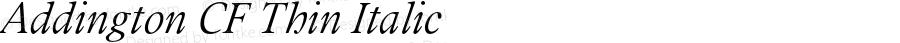 Addington CF Thin Italic