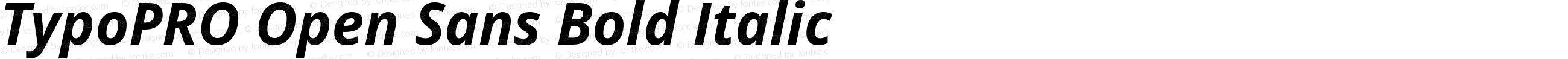 TypoPRO Open Sans Bold Italic