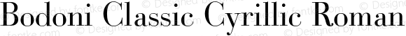 Bodoni Classic Cyrillic Roman