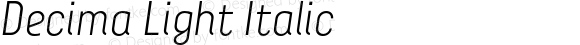 Decima-LightItalic